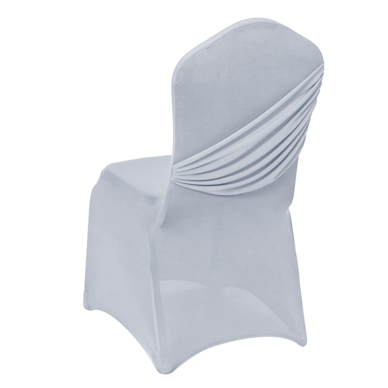 Top Quality Banquet Chair Covers Swag Back Ruffled Design Dining Wedding Banquet Folding Chair Covers
