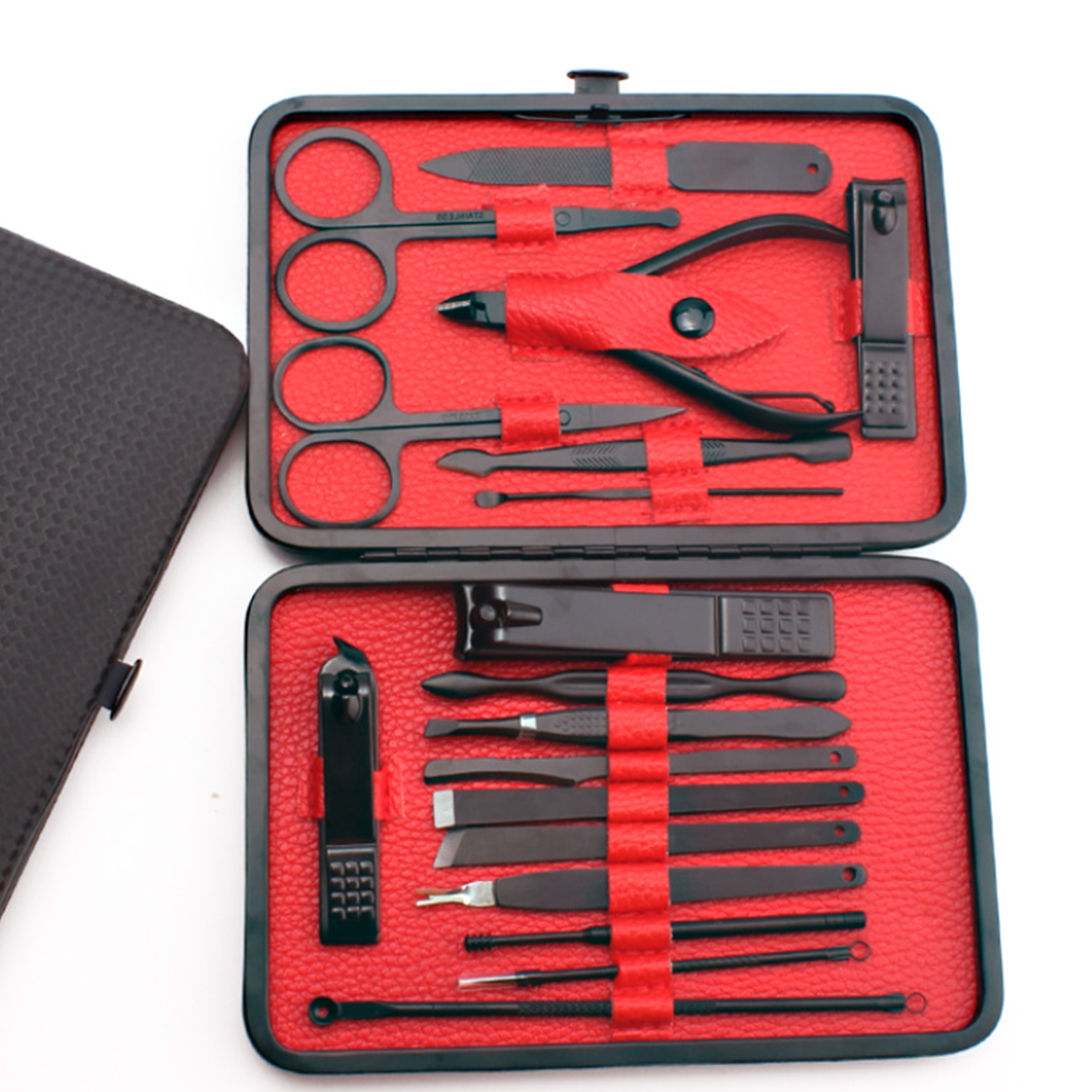 Custom Logo Manicure Packaging Professional nail kit 18 PCS manicure pedicure for men