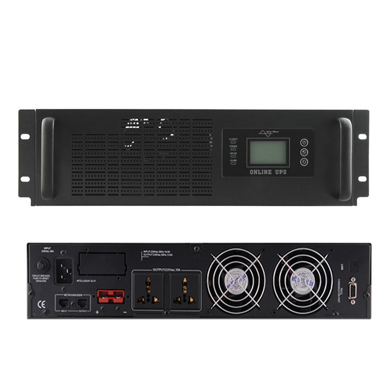 High Frequency Online Ups 2kva Price Power Supply Device Single Grounding Rack Mounting