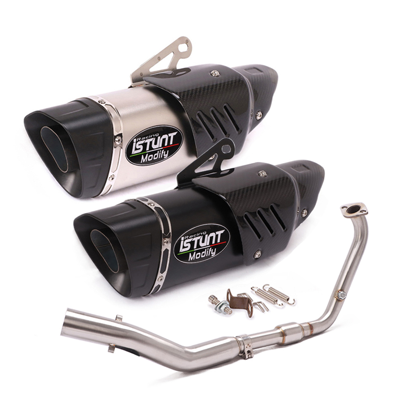 Full Motorcycle Exhaust System For Yamahas R15 V3 MT15 2020-2021 with universal 51mm exhaust muffler