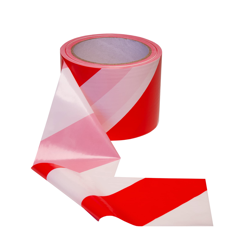 MANCAI Customized Signal Tape Red And White Warning Tape 75mm X 250 Meters Warning Tape