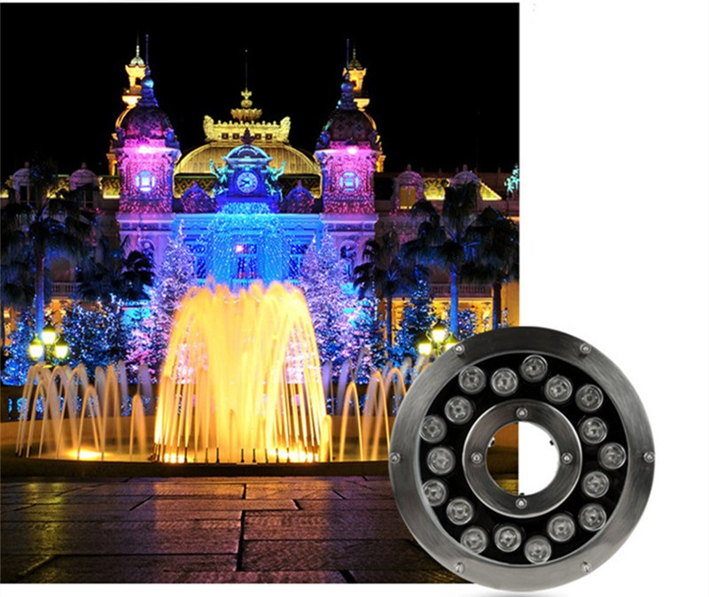 Водонепроницаемый ip68 18 Вт RGB подводный DMX светодиодный фонтан