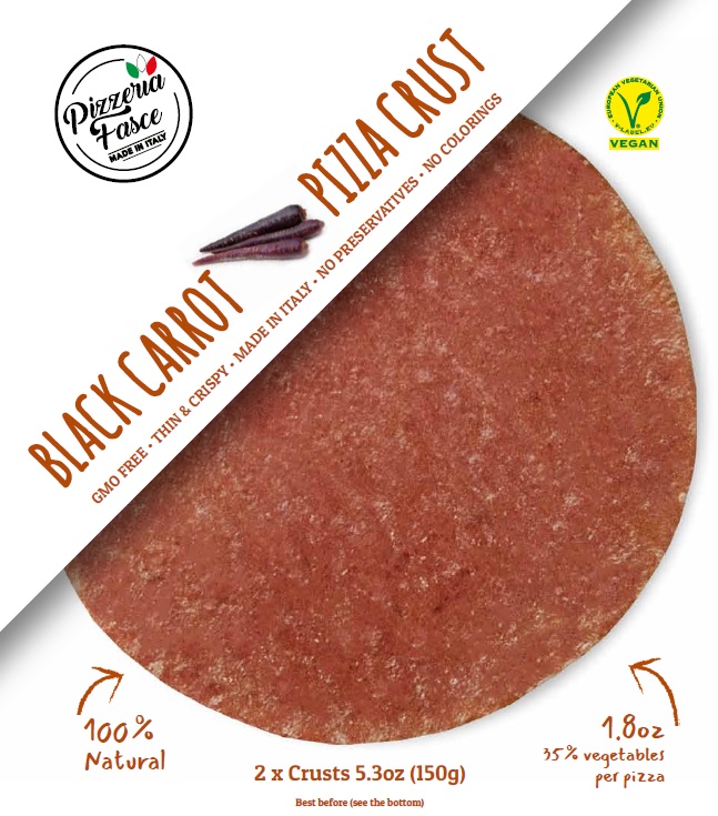 Vegetable Purple Carrot Pizza Dough Ready Made Pizza Crust With Flat Bread Packaging