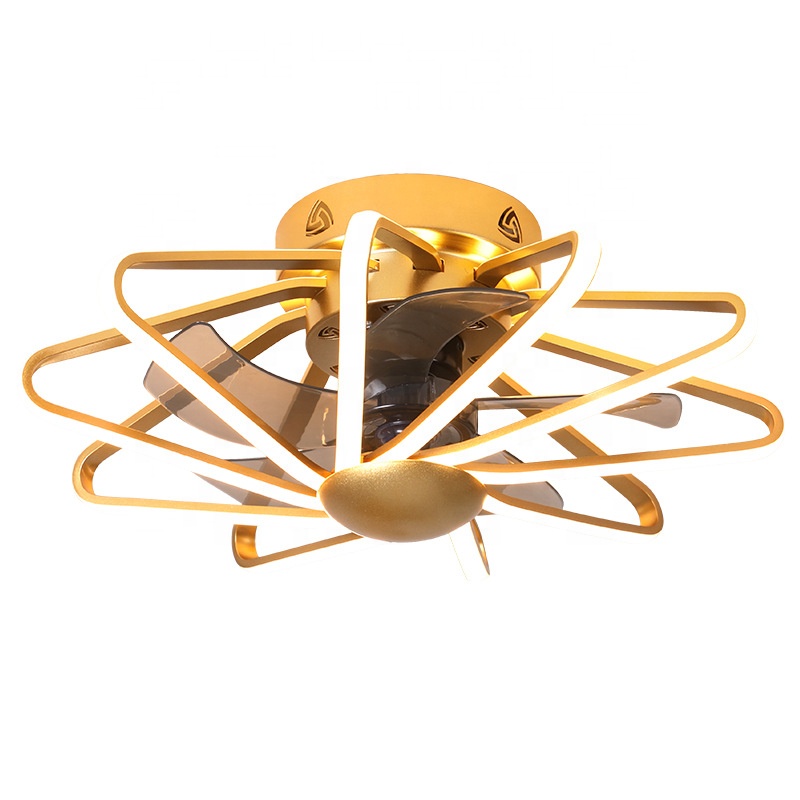 2021 new bedroom ceiling fan light living room dining room nordic ceiling fan light modern trend line fan chandelier