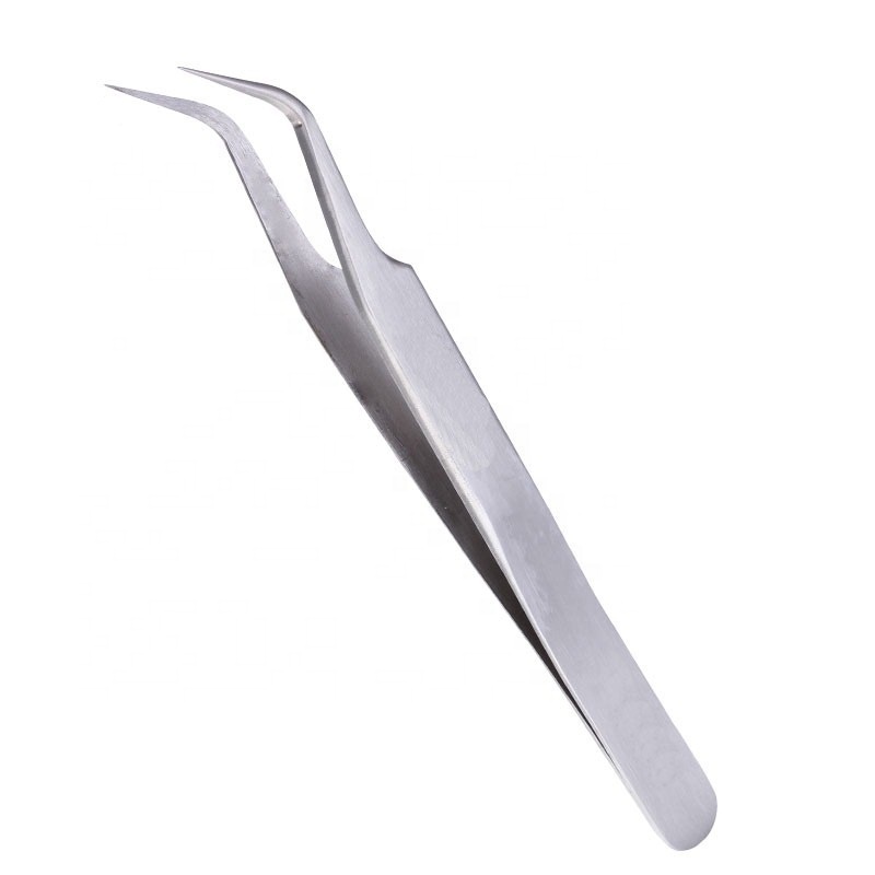 Curved Precision Fine Tweezers Eyelash Extension Stainless Steel