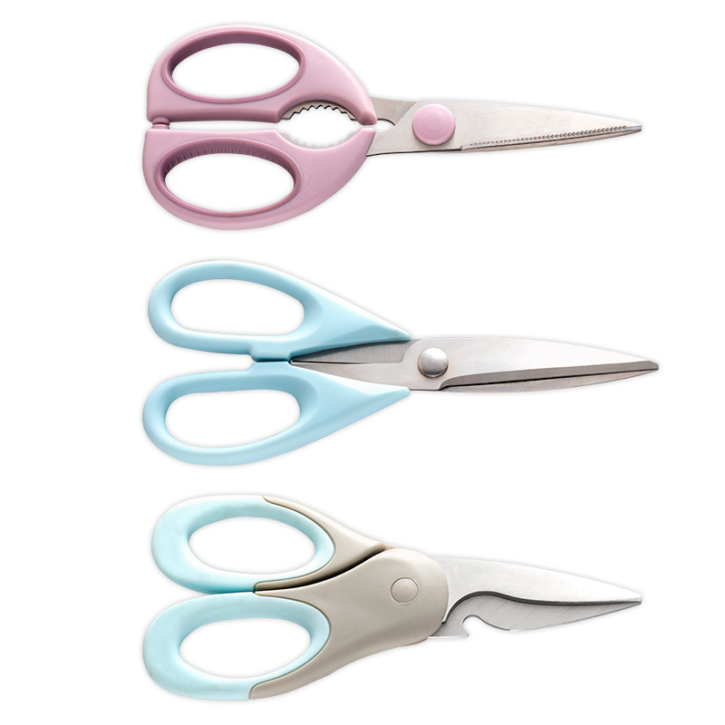 2021hot selling Portable Safety Food Cutter Kitchen household Baby Ceramic Safety Food Scissor set with Plastic Cover