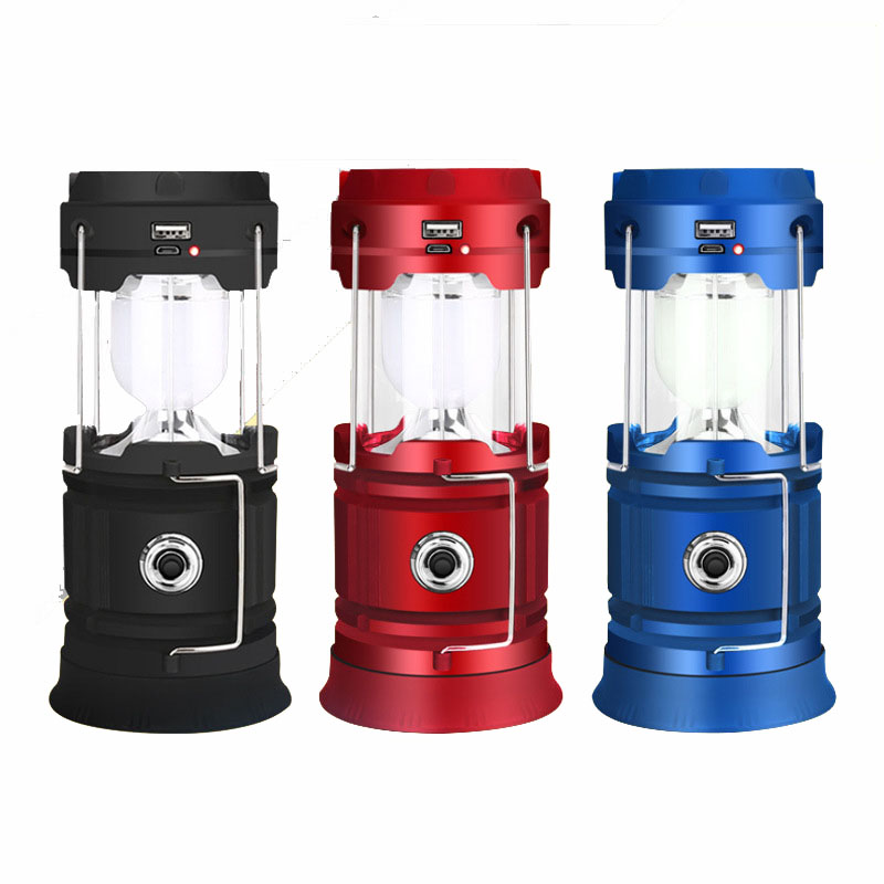 Shero Multi-function Portable Dimmable Camping Lamp USB Rechargeable Camping Lantern Portable Solar Camping Lamp
