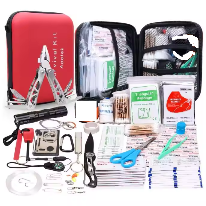 Earthquake survival Gear Trauma Bag Upgraded first aid Kit,Emergency SOS survival Kit for camping hiking