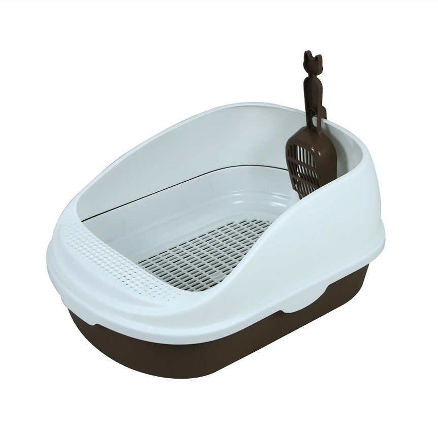 Easy Clean Cat Litter Toilet Large Size Grilled Cat Litter Box