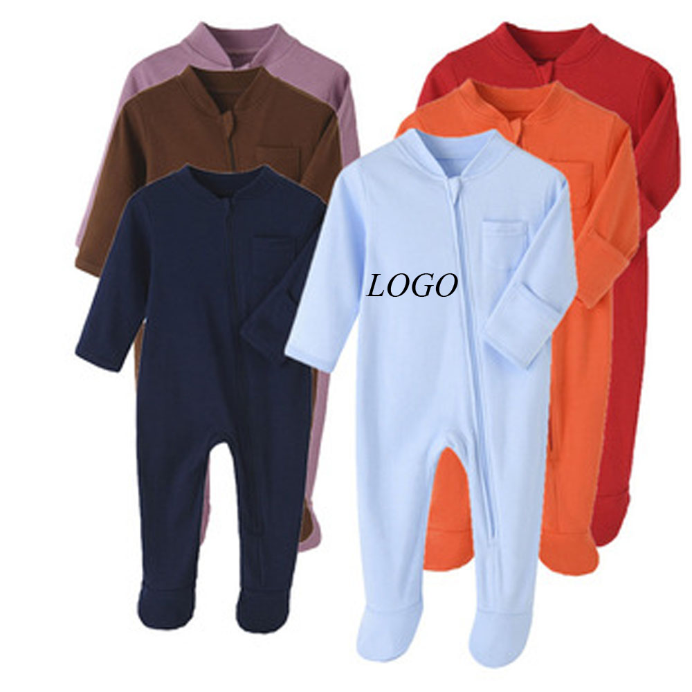 Пользовательская детская одежда на молнии onsie, хлопковые детские базовые ювелирные изделия, трикотажные брюки, ребристые боди на молнии спереди для новорожденных мальчиков и девочек, комбинезон