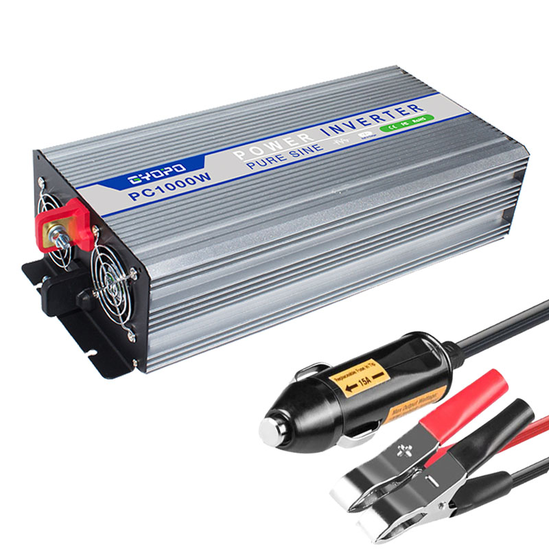 GYOPO 1000W 2000W 3000W Pure Sine Wave Car Inverter 12V 220V DC to AC Off Grid Power Inverter with Charger