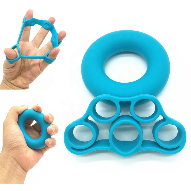 Durable Stress Relief Silicone Hand Grip Strengthener Silicone Hand Ring Finger Trainer Exerciser Finger Fitness Equipment