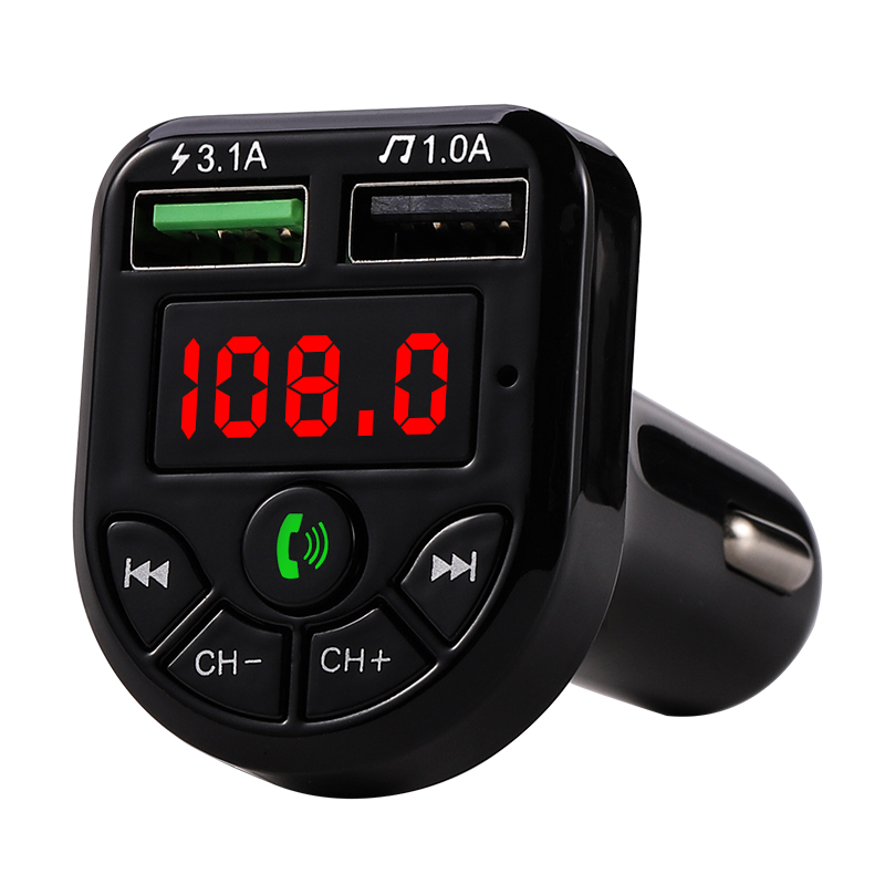 Wireless Handsfree Dual USB Port car phone charger FM Transmitter car MP3 Player blue tooth car kit