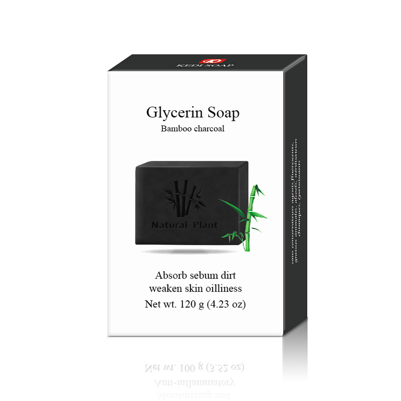 Handmade Bamboo Activated Charcoal Soap Deodorizing Glycerin Black Soap