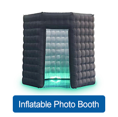 Chrome green curve shape fabric custom print 8x8ft  photo booth backdrop enclosure 360 photo booth backdrop with led lights