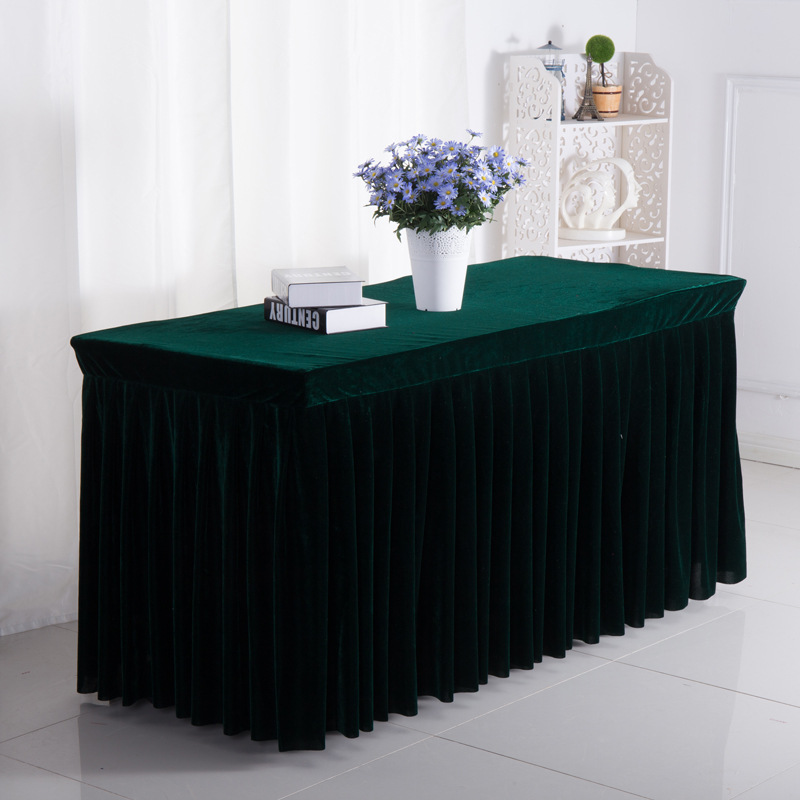 Elegant Emerald Crushed Velvet Rectangular Tablecloth 8ft Velvet Luxury Table Cloths For Events Velvet Tablecloth