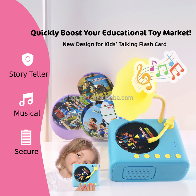 Kids Story Music Player Machine Interactive Learning English Language Flashcards Educational Toy Talking Flash Cards Reader