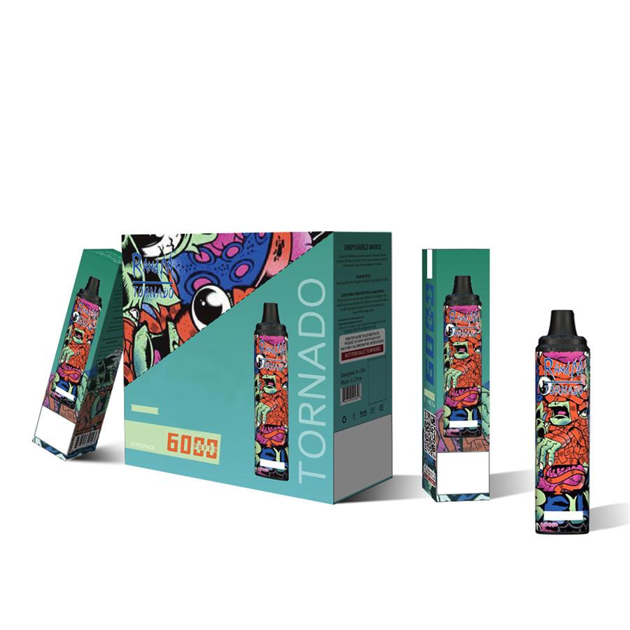 Fumot Authentic RandM tornado Vape Pen 6000puffs mesh coil with adjustable airflow with fast shipment