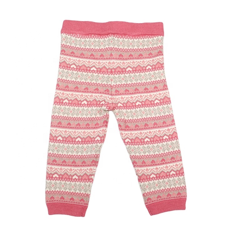Manufacturer Custom Designed Winter trousers Knitted Cotton baby sweater pants set