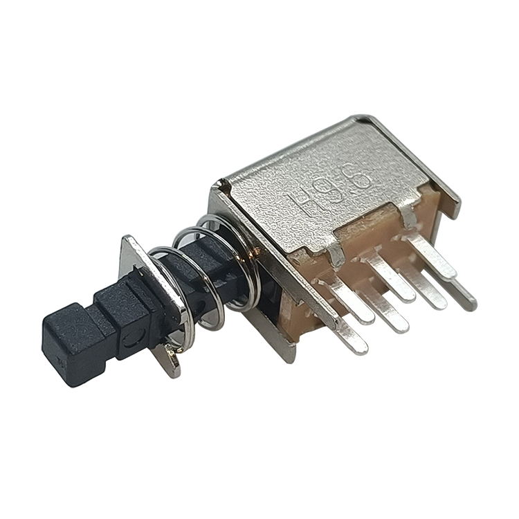 Lock or no locking High Quality Electrical Metal Momentary Reset Micro 2 Position 6 Pin Push switch
