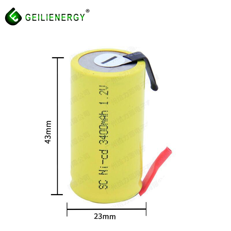Заводская Oem аккумуляторная батарея большой емкости 3400mah sub c 1,2 v ni cd