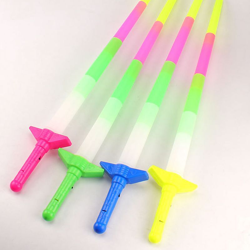 Cheap Plastic Folding Led Sword Wand Toy Multicolor Flashing Light Up Sword Plastic Colorful Folding Sword Kids Toy