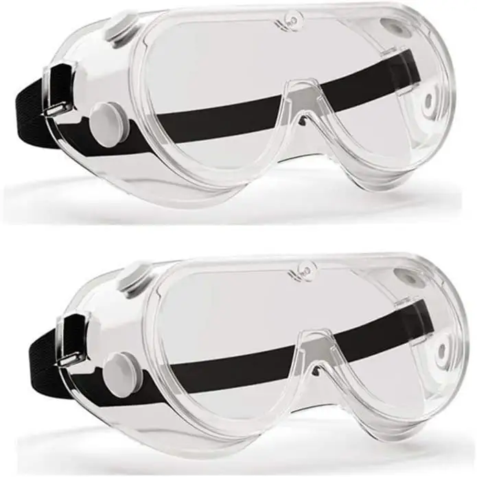 HSG-281 Fog Protective Safety Goggles Clear Lens Wide-Vision Adjustable Chemical Splash Eye Protection Soft Lightweight Eyewear