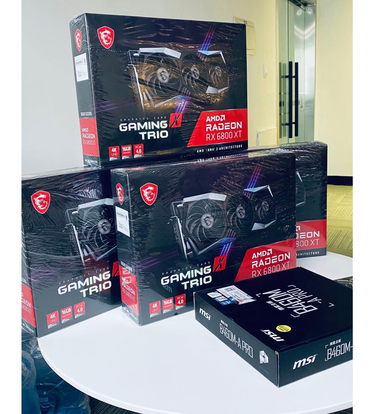 Графическая карта для майнинга April MSI RX 6800XT Gaming X TRIO 70MH/S hashrate GPU miner 6800XT