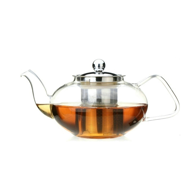 handmade Best selling pyrex clear glass teapot with infuser