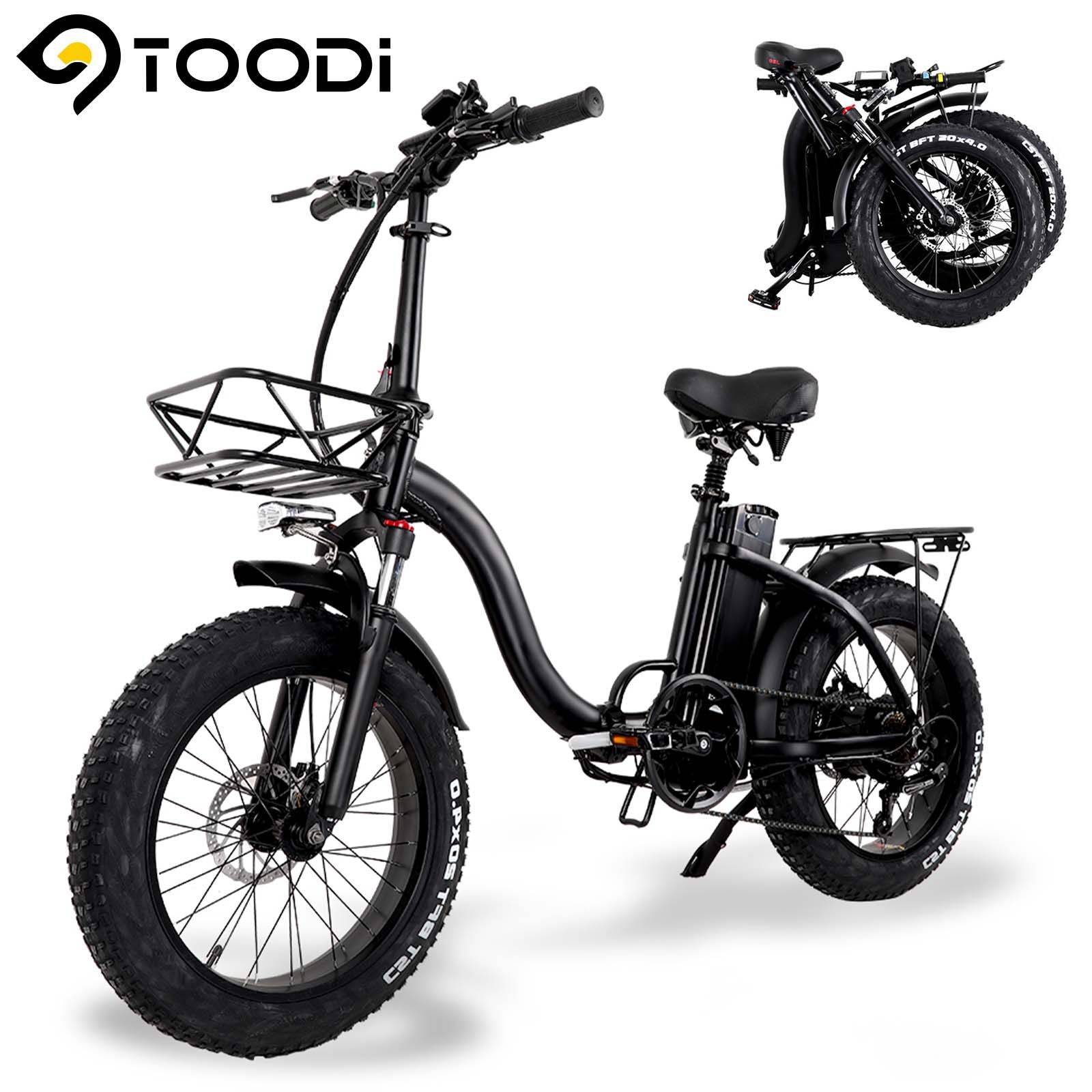 Электрический велосипед TOODI, 1500 Вт, 20 дюймов, 48 В, 1500 Вт