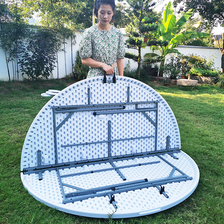 round portable plastic dining picnic bbq camping foldable table chair outdoor folding tables and chairs for events
