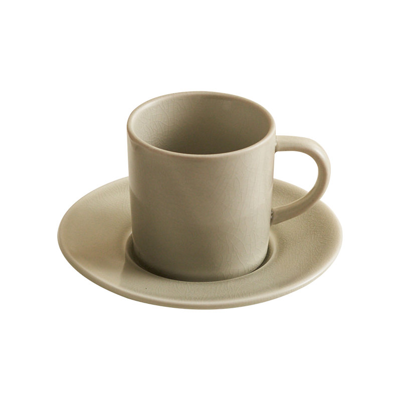 Hot Selling 220ml Colour Cappuccino Cups And Saucer Chinese Matte Glazed Porcelain Sublimation Coffee Cup 3300