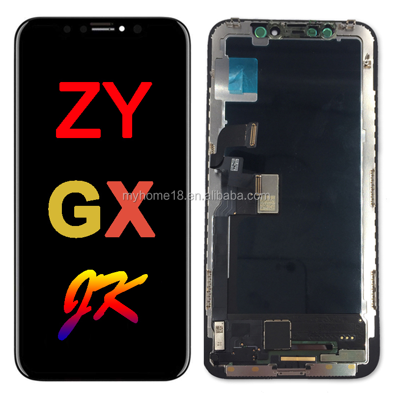 Гибкий OLED мягкий/жесткий сенсорный экран ZY GX JK для iPhone X, сменный ЖК-дисплей Incell