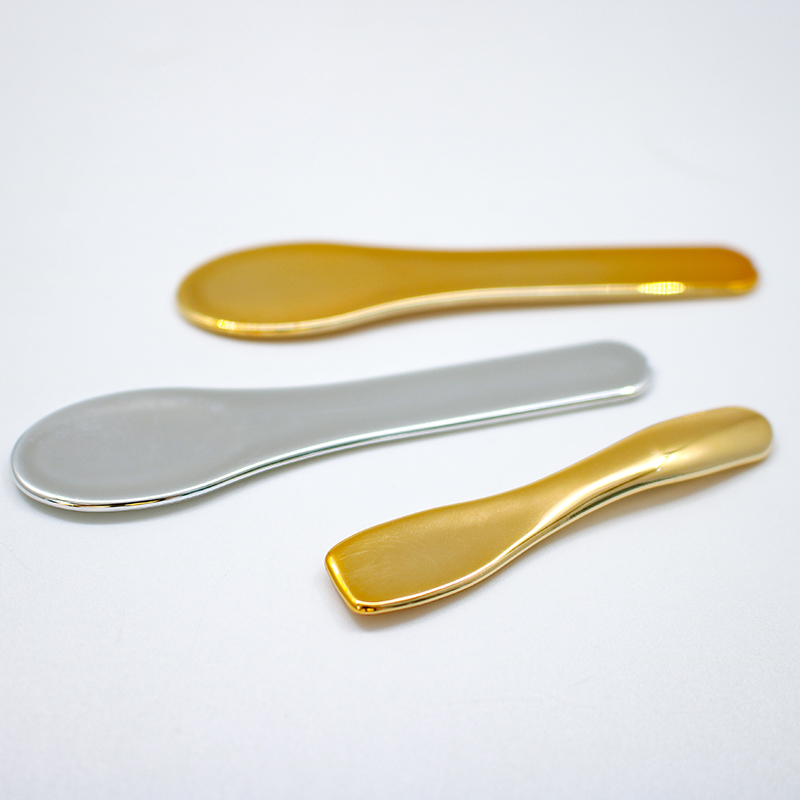 plastic gold small cosmetic eye gel spatulas facial cream massage spoons