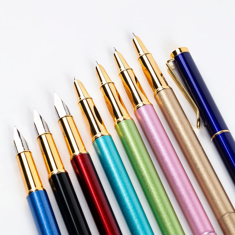 Classic fountain pen with rose gold clip for office business promotional or gift