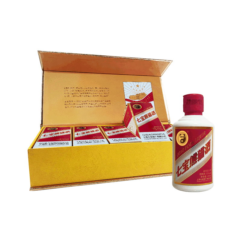 Manufacturers Chinese Shanghai Qibao Panda Pure Brewing Bottle Gift Box Set Top 500 ml Baijiu