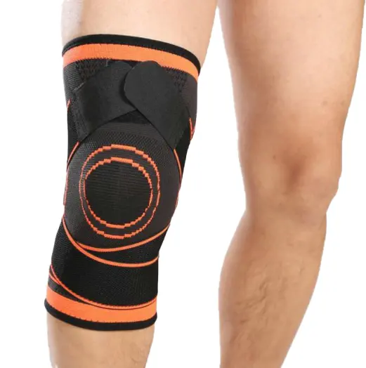 Elastic Gym Thin Soft Workout Supportive Knee Brace With Straps