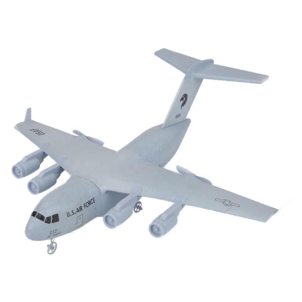 C-17 сизый 2,4G RC военный самолет 400mm размах крыльев 200 м Пульт дистанционного управления расстояние RC Plane