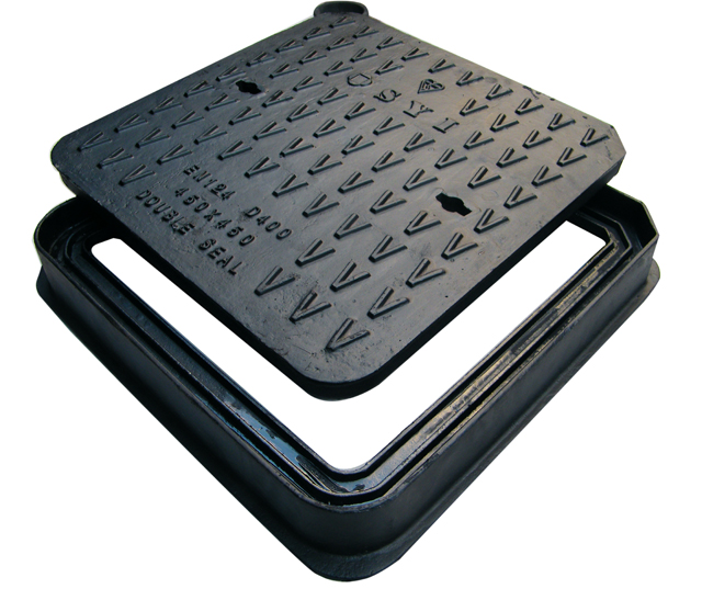Ductile cast iron manhole cover Class D400 (Heavy Duty) Manhole Covers square manhole cover