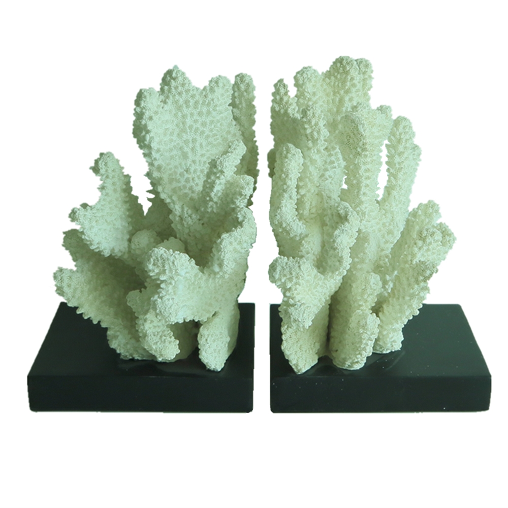 Лидер продаж смолы коралловой формы Bookends Декор Морской Декор пляжный Декор