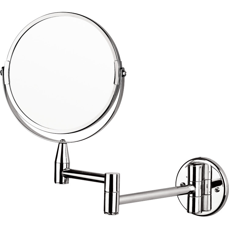 Extendable Wall mounted magnifying mirror Chrome frame Folding round hotel mirror Round bathroom mirror