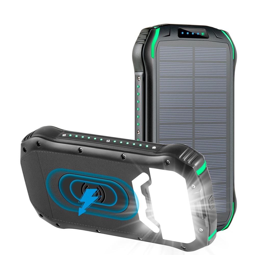 2020 новейший портативный водонепроницаемый 26800mAh PD 18W и QC3.0 Qi 10W беспроводной Солнечный блок питания