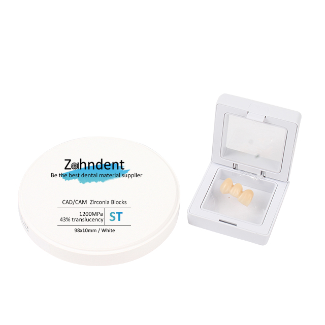 Cad/Cam ST white 98*10mm Dental Zirconia Blocks For Dental Lab