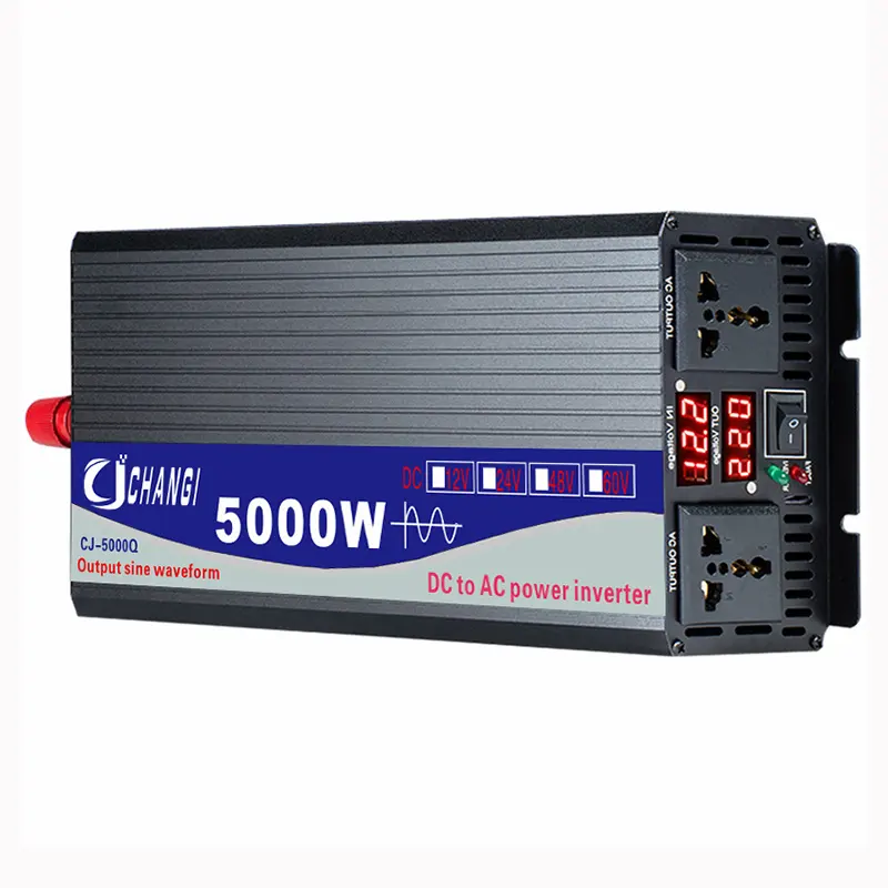 Pure Sine Wave Inverter 12V/24V To AC110V 220V 3000W 4000W 5000W Voltage Transformer Power Converter Solar Inverter LED Display