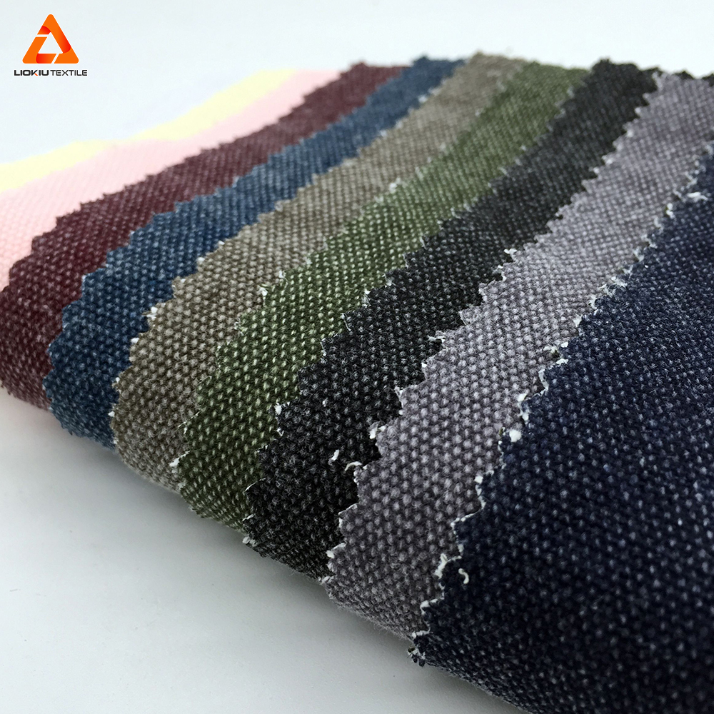 Coating Faux Stone-washed Fabric for Shoes Print Heavythick 420gsm Cotton 16 Oz Canvas 100% Cotton COMBED Plain Woven PA Coated