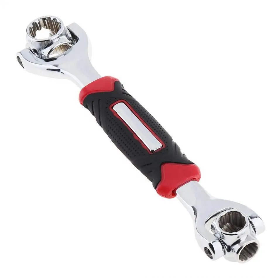 48-in-1 Multifunctional Socket  Wrench Multi-angle Wrench with 6 Corners 360-Degree Rotating Head Rubber Handle