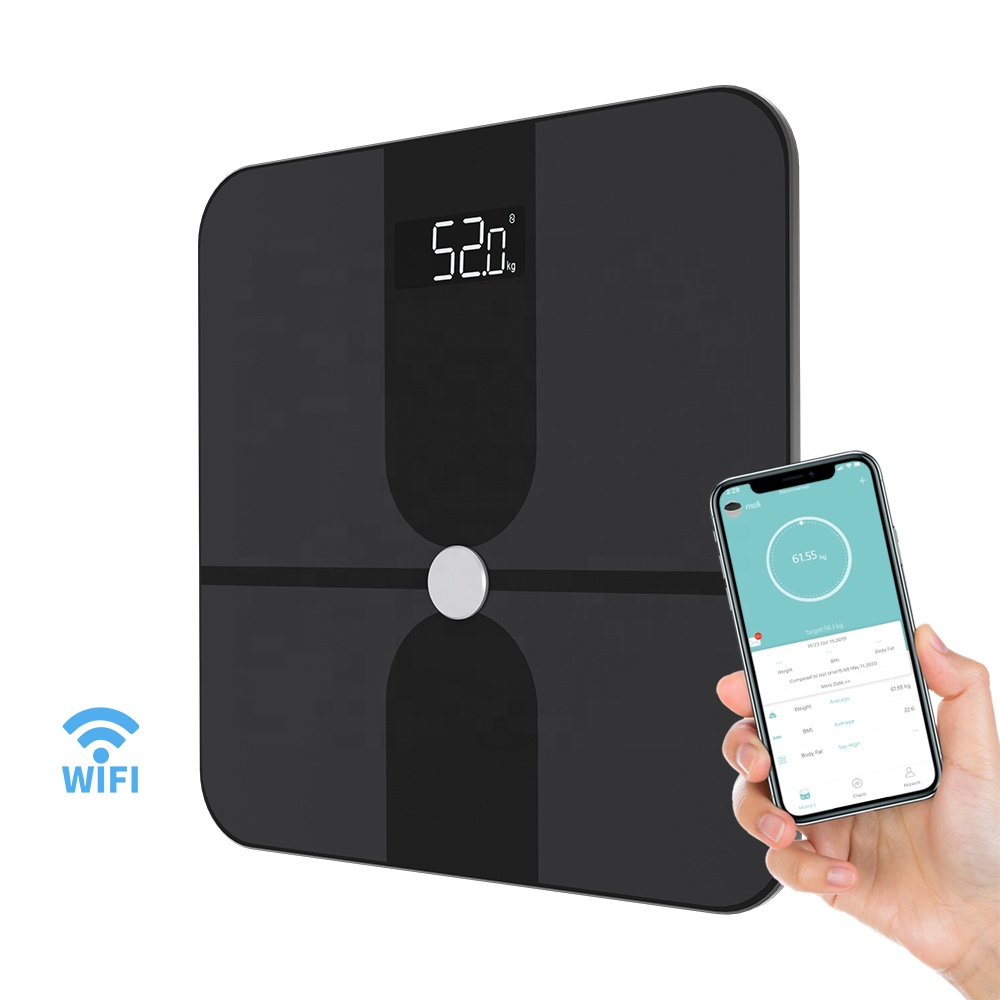 Умные домашние цифровые весы с Wi-Fi для определения содержания жира в теле