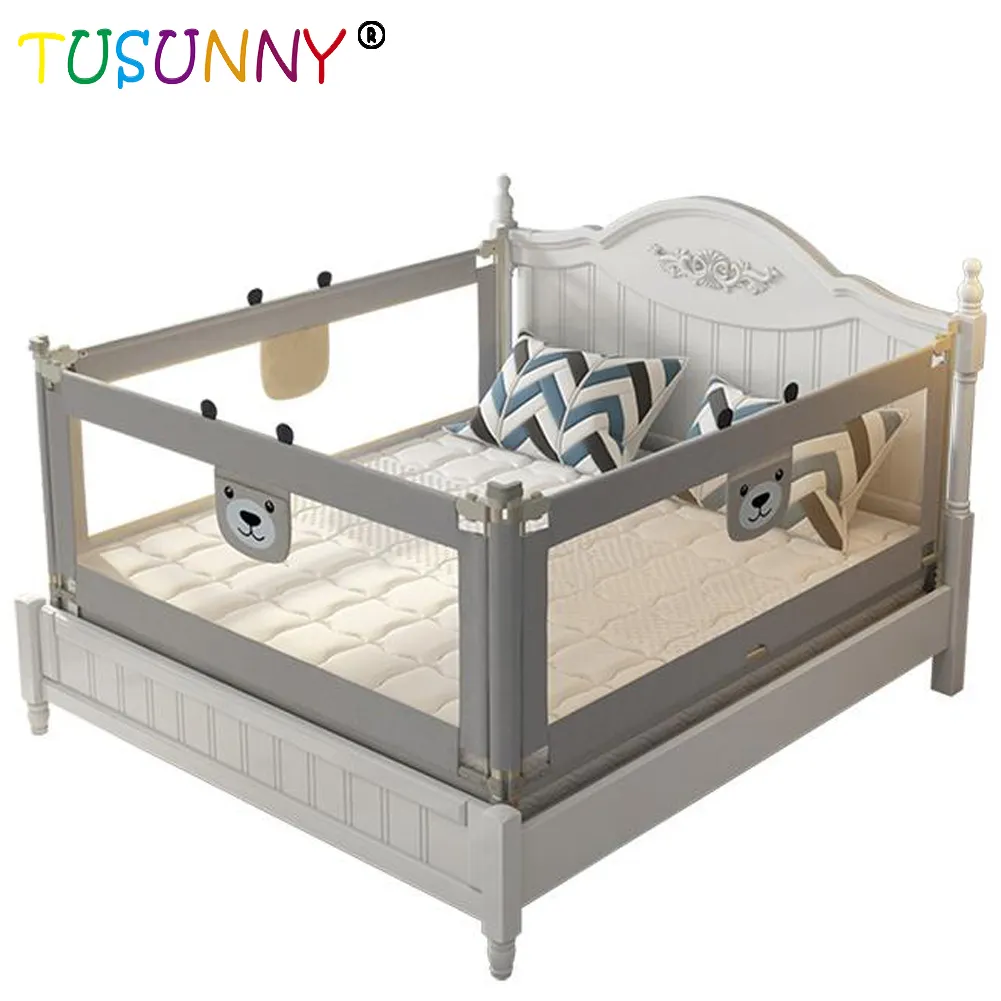 Adjustable friendly crib guards fence barrier baby bed safety rail