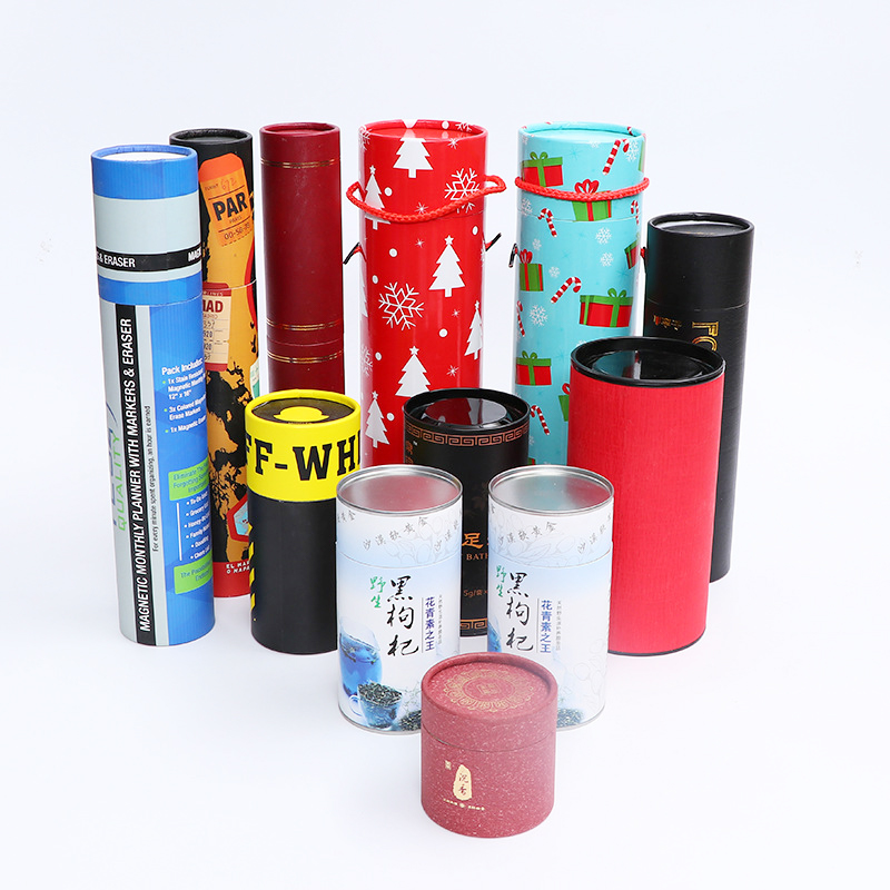 Large Eco Mini Round Containers Box 100% Recycled Material Custom Printing Small Core Packaging Cardboard Paper Tube