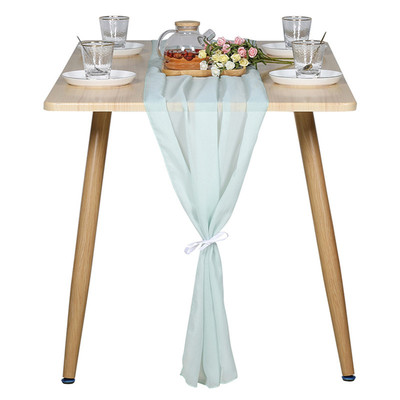 Beautiful Soft Chiffon Table Runner Tablecloth Wedding Christmas Party Home Decor Chair Sash Party Decoration Banquet